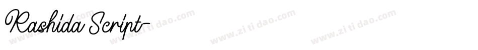 Rashida Script字体转换